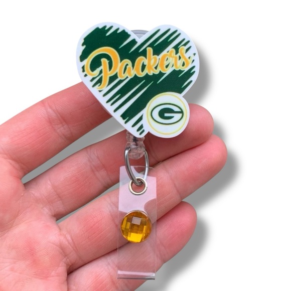 Green Bay Packers Retracrable Badge Reel - Picture 1 of 6